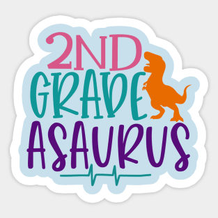 Second Grade Asaurus Sticker